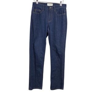 Lafayette 148 New York Jeans Womens 25 Blue Denim Watts Stretch Straight Leg
